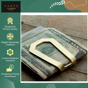 Pince à billets minimaliste en laiton de style luxueux, qualité supérieure, ultra-fine, porte-monnaie en métal, la plus vendue au prix le plus bas du marché - Product Image 6