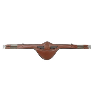 Cincha de Cuero Marrón para Caballo con Costuras Decorativas y Hebilla de Acero Inoxidable, Cómoda para el Caballo - Product Image 1