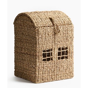 Panier de rangement en jonc de mer fait main, inspiré des contes pour enfants, pour la décoration de chambre d'enfant, organisateur de maison, fabricant vietnamien - Product Image 1