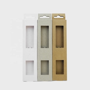 Makeup brush rectangle window box for retail store custom makeup brush packaging box