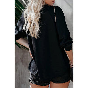 T-shirt de sport athlétique pour femme avec logo personnalisé, imprimé flanelle d'été, ourlet fendu, respirant et séchage rapide - Product Image 6