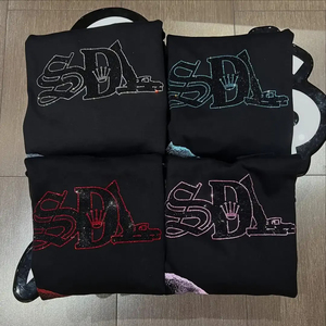 Sweat-shirt à capuche personnalisé pour homme Sdl, logo imprimé sur le devant, streetwear décontracté, coupe classique, hiver, 100% coton, molleton écologique, OEM - Product Image 3