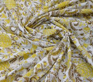 Tela con estampado floral 100% algodón suave y puro de estilo indio para ropa, vestidos, cortinas, ropa de dormir, fundas, sábanas y muchos más. - Product Image 2