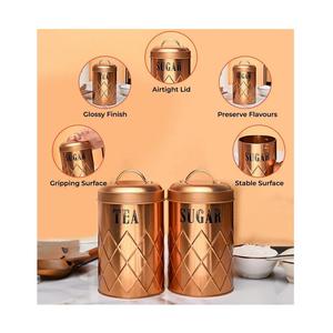 Dernière Tendance : Contenant et Pot de Cuisine en Métal avec Finition Cuivre Vieilli pour Stocker les Snacks et Biscuits Faits Maison avec Couvercle Hermétique - Product Image 5