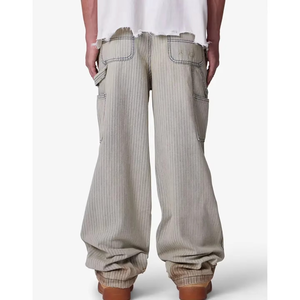 High Quality Distress <b>Work</b> Baggy <b>Jeans</b> Fashion Washed Heavyweight <b>Jeans</b> <b>for</b> <b>Men</b> Gray Color High Quality <b>Men</b> Denim <b>Jeans</b> - Product Image 5