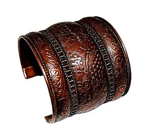 Hot Selling Antique Copper & Brass Metal <b>Cuff</b> <b>Bracelet</b> Vintage Design Handicrafts India Weddings Gifts Pearl Diamond Main Stones - Product Image 1