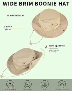 Nouveau Chapeau Bob Personnalisé de Haute Qualité 100% Coton Uni avec Boutons, pour Hommes et Femmes, Chapeau de Soleil d'Extérieur, Chapeau de Pêche Camouflage en Velours, Usage Quotidien Décontracté - Product Image 5