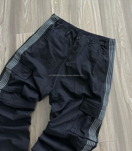 Pantalones de chándal acampanados apilados personalizados de alta calidad para hombre con estampado de soplo, ropa informal ligera de algodón pesado - Product Image 3