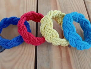 Handmade Adjustable Braided <b>Rope</b> <b>Bracelet</b> for Children's Cute Style Leather and Cotton Material - Product Image 1