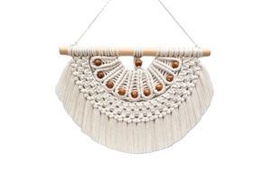 Tapiz colgante de pared de macramé hecho a mano para sala de estar decoración del hogar hecho en India - Product Image 4