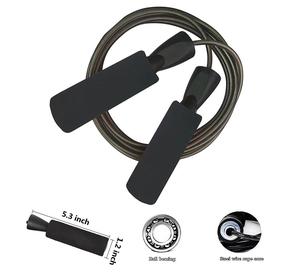 Corde à sauter d'entraînement de fitness, corde à sauter rapide pour la boxe professionnelle, corde à sauter réglable en fil d'acier - Product Image 5