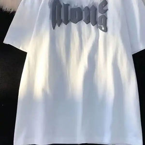 เสื้อยืดคอกว้างทรงหลวมสไตล์สตรีท แขนยาว ผ้าโพลีเอสเตอร์ ลายพิมพ์นูนโลโก้ด้านหน้า ผ้าระบายอากาศได้ดี ใส่ได้ทั้งผู้ชายและผู้หญิง - Product Image 4