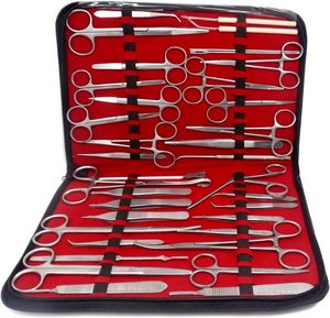 Juego de 13 Piezas de Instrumentos Quirúrgicos Menores Básicos, Incluye Pinzas, Tijeras, Portaagujas, Caja de Esterilización de Acero Inoxidable con Tapa - Product Image 5