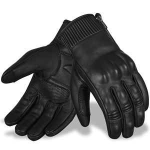 Gants de moto personnalisés pour l'été, gants en cuir à fermeture éclair, antidérapants, pour la course, pour une utilisation en extérieur, unisexe - Product Image 1