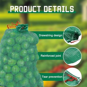 Extra Large <b>Mesh</b> Produce Bags, Reusable Vegetable Storage Onion Washable <b>Net</b> Bags - Product Image 5