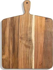 Nuevo diseño de tabla de cortar de madera de acacia con asa, tabla para cortar queso a un precio razonable. - Product Image 4
