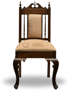 Silla de Comedor Moderna de Madera Maciza Marrón con Asiento y Respaldo Acolchados para Dormitorio, Sala de Estar, Oficina en Casa, Uso Ecológico - Product Image 2