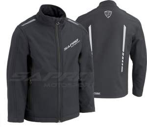 HIGH STREET Veste de moto Sapro de haute qualité, softshell avec protections amovibles homologuées CE, à capuche, imperméable et coupe-vent - Product Image 1