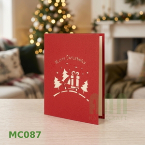 การ์ดอวยพรป๊อปอัพ 3 มิติลายซานต้า พิมพ์ลายตามสั่ง คุณภาพสูง ANN HANDICRAFT MC087 กระดาษน้ำหนักเบา ผลิตในเวียดนาม การ์ดเชิญ 4 สี - Product Image 5