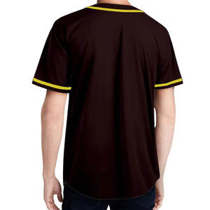 Best Selling Men's Baseball Jersey Button Front Moisture Wicking Short Sleeve Sublimated Sportswear Jersey For Adults - Product Image 2