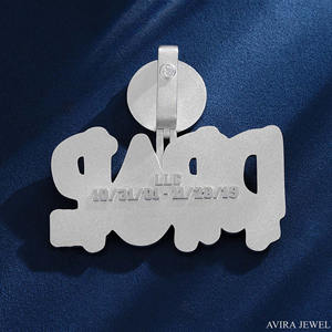 Colgante Hip Hop de Moissanita VVS, Plata de Ley 925 Sólida, Acabado en Oro Amarillo y Oro Rosa de Dos Tonos, Sin Níquel, Sin Plomo, Amuleto de Lujo - Product Image 3