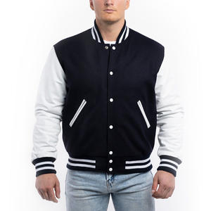 Chaquetas Varsity de Invierno Personalizadas para Hombres de Talla Grande, Tela de Lona Resistente, Decoración con Logotipo y Patrón, Estilo Profesional y Competitivo - Product Image 3