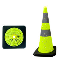Cônes de signalisation portables orange, durables, télescopiques, en plastique, pour la sécurité routière, pliables, Hasuc HAS-S01, durée de vie de 2 à 5 ans