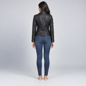 Chaquetas de cuero para mujer que combinan artesanía clásica, cuero de primera calidad, apariencia elegante y uso cómodo. - Product Image 3