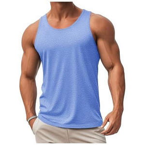 Premium <b>Combed</b> Cotton 190GSM Men Tank Top Soft Breathable Gym Training Sleeveless Shirt Summer Fitness Apparel - Product Image 4