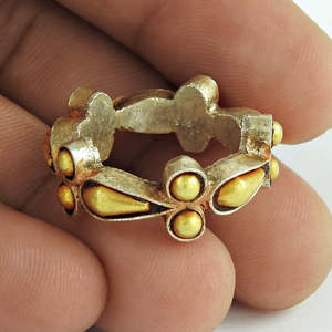 Hot Sale High Quality Flower <b>Ring</b> Made From 925 Sterling <b>Silver</b> Bohemian <b>Ring</b> For Women & Girls Available At Lowest Price - Product Image 1