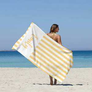 Personalized Woven Stripe Beach <b>Towel</b> Custom Name <b>Bath</b> <b>Towel</b> for Kids Adults Couples Men Women-Vacation Gift - Product Image 4