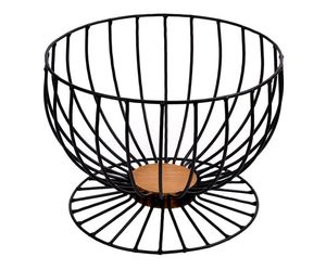 Panier à fruits rond de la meilleure qualité fabriqué en Inde au prix le plus bas, design moderne, panier en métal de couleur noire pour les hôtels et les centres de villégiature - Product Image 5