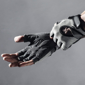 Half Finger Fitness Gloves Breathable Mesh <b>Weight</b> Lifting Gym Training Gloves for Men Women Adjustable Wrist Strap - Product Image 1