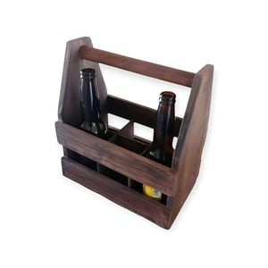 High Quality Wooden Beer <b>Bottle</b> Carrier With Opener Wood Beer Holder 6 Pack - Product Image 6