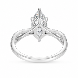 Bagues de mariage pour femmes en argent sterling 925 plaqué or blanc, serties de moissanite de forme marquise, certifiées GRA - Product Image 4