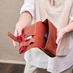 Natural Leather Cable Organizer <b>Rustic</b> Cord Wrap Earphone Wire Management <b>Desk</b> Tidy Storage Keeper Seller LCO-0042 - Product Image 2