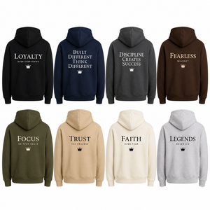 The King hoodies คู่กับ hoodies unisex สีดำพิมพ์ลาย, เสื้อสเวตเชิ้ตลำลองมีฮู้ดพอดีตัวสไตล์ฤดูใบไม้ร่วง - Product Image 4