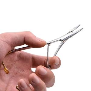 AMETRINE SURGICAL Pince porte-aiguille droite manuelle pour dentisterie, manche incurvé plaqué or, acier inoxydable, orthodontique - Product Image 2