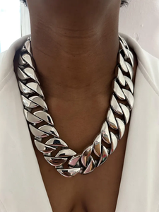 ZanGemShop 32mm Big Vintage Cuban Curb Chain Necklace Zinc Alloy Heavy Link Chain Unisex Hip Hop Jewelry Gift - Product Image 4
