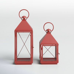 Premium White Powder Coated Vintage Style Hanging <b>Lanterns</b> <b>Set</b> Of 2 Indoor Outdoor Decorative Metal Glass Candle <b>Lantern</b> On Sale - Product Image 5