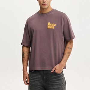 เสื้อยืดผู้ชายไซส์ใหญ่สั่งทำขายส่งแบบเรียบ |   เสื้อยืดสตรีทแวร์แขนสั้นถักจากผ้าฝ้ายคุณภาพสูง 100% ผลิตในบังกลาเทศ - Product Image 2