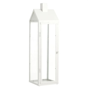 Portavelas de Metal Blanco con Forma de Cabaña Alta, Especial Navidad 2026, para Decoración del Hogar - Product Image 5