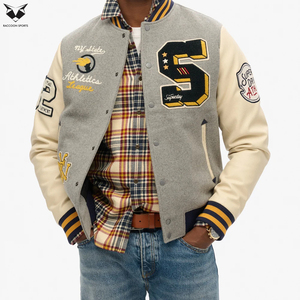 For <b>Men</b> Trending High Top Quality Hot Selling Winter Wear Warm Outdoor Regular <b>Lightweight</b> Down College Baseball Varsity <b>Jackets</b> - Product Image 2
