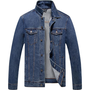 Veste en jean bleu foncé de haute qualité pour homme, avec col rabattu et doublure intérieure, saison printemps, tannerie pakistanaise - Product Image 1