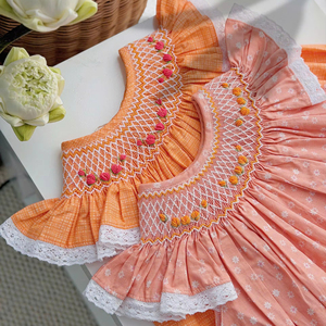 ชุดเดรสลินินเย็บมือลายดอกไม้และสัตว์น่ารัก สวมใส่สบาย ทรงหลวม สำหรับเด็กผู้หญิง - Product Image 1