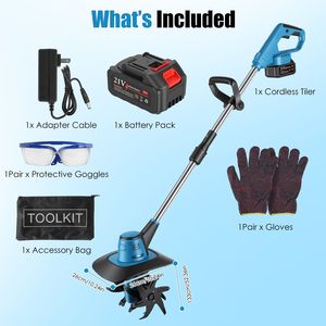 Motozappa Senza Fili da 800W con Batteria da 21V, Profondità di Lavorazione 6,69 Pollici e Larghezza di Lavorazione 8,66 Pollici - Product Image 2