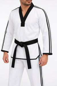 Uniforme de Judo Blanco de Moda con Ribete Negro, 100% Algodón, 140g, Secado Rápido, Transpirable, Unisex, Talla Adulto, Corte Regular, Kits de Artes Marciales - Product Image 3