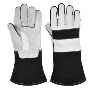 Gants de soudage renforcés pour la lutte contre les incendies, résistants à la chaleur, en cuir de vachette souple jaune, haute performance, protection des mains CE - Product Image 2