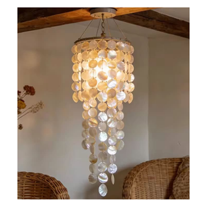 Natural Capiz <b>Shell</b> Disc Double Hole Handmade Modern Luxury Pendant White Iridescent Hanging <b>Ornament</b> Home Decor Craft Gift 99 - Product Image 5