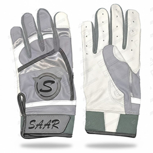 SAAR INDUSTRIES Latest Design High Quality OEM Service Durable Spandex/Polyester Leather Professional <b>Baseball</b> Batting Gloves - Product Image 1